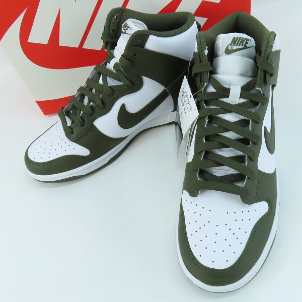 実際に弊社で買取させて頂いた【未使用】NIKE/ナイキ DUNK HIGH RETRO Championship Khaki/ダンクハイ チャンピオンシップカーキ DD1399-107/27