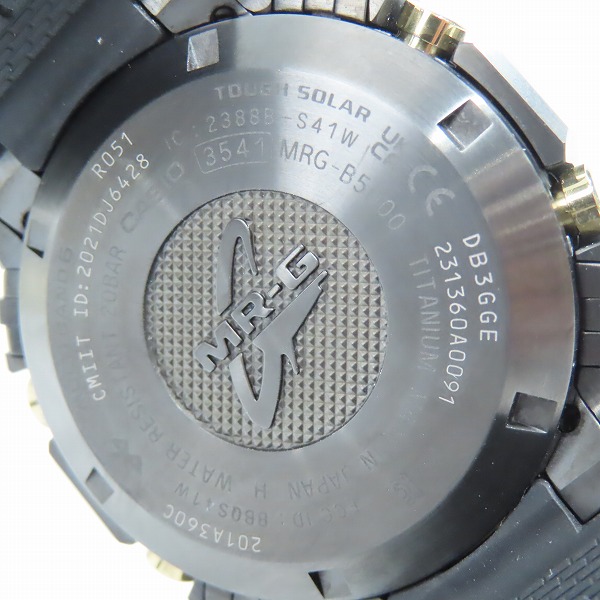 実際に弊社で買取させて頂いた【保証期間内】G-SHOCK/Gショック MR-G 初代モデル DW-5000C チタン フルメタル デュラソフトバンド MRG-B5000R-1JRの画像 5枚目