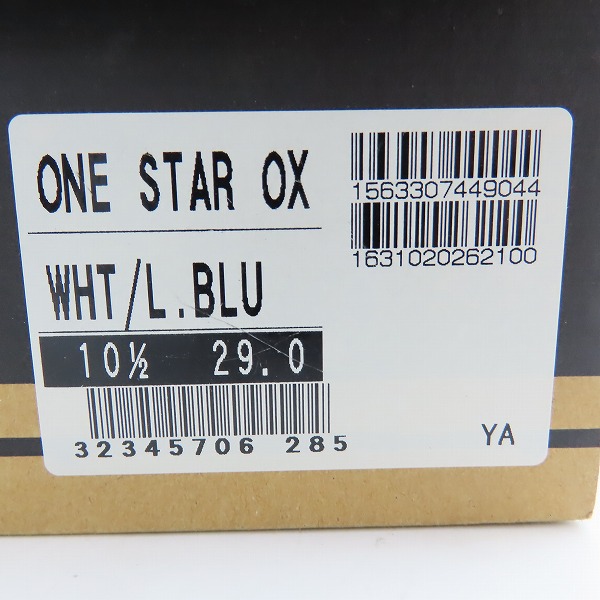 実際に弊社で買取させて頂いた【未使用】CONVERSE/コンバース ONE STAR OX WHT/L.BLU/10.5の画像 9枚目