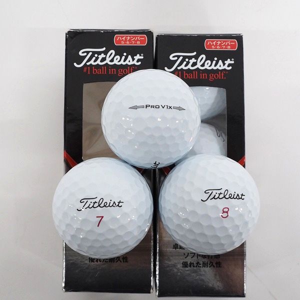 実際に弊社で買取させて頂いた【未使用】Titleist/タイトリスト PRO V1x ゴルフボール ホワイト 2スリーブ の画像 1枚目