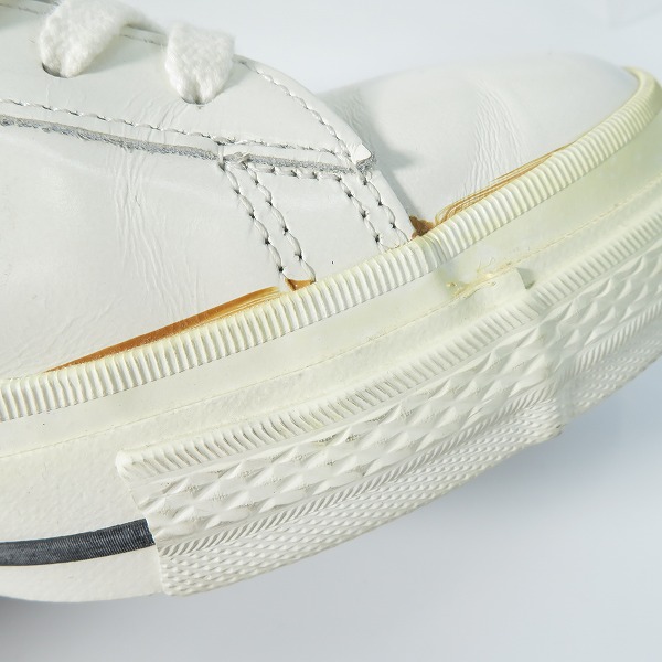 実際に弊社で買取させて頂いたCONVERSE/コンバース 日本製 ONE STAR OX/ワンスター レザーシューズ イエロー/US9.5の画像 7枚目