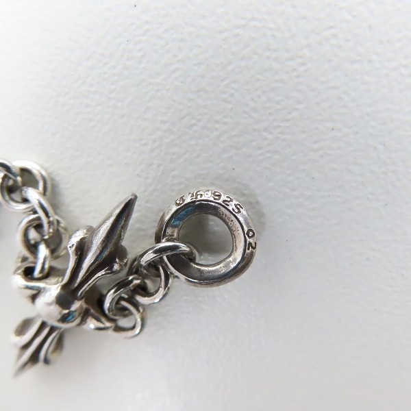 実際に弊社で買取させて頂いたCHROME HEARTS/クロムハーツ ローリークロスチャームの画像 4枚目