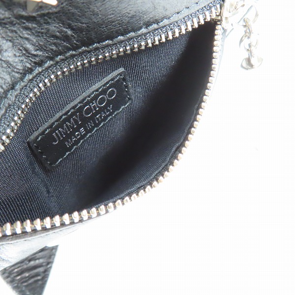 実際に弊社で買取させて頂いたJIMMY CHOO/ジミーチュウ SKYLER LEATHER WITH STARS スター スタッズ ポーチ J000060747001の画像 5枚目