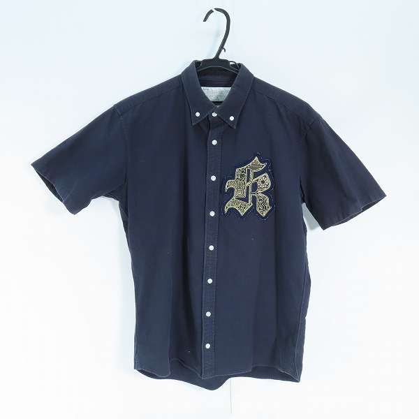 実際に弊社で買取させて頂いたkolor/カラー 18SS Kロゴ ビジュー ワッペン オックスフォード ハーフスリーブシャツ 18SCM-B13127S/2