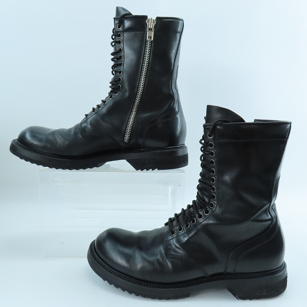 実際に弊社で買取させて頂いたRick Owens/リックオウエンス Low Army Boot レースアップ コンバットブーツ RU15F7856LCL/43の画像 3枚目