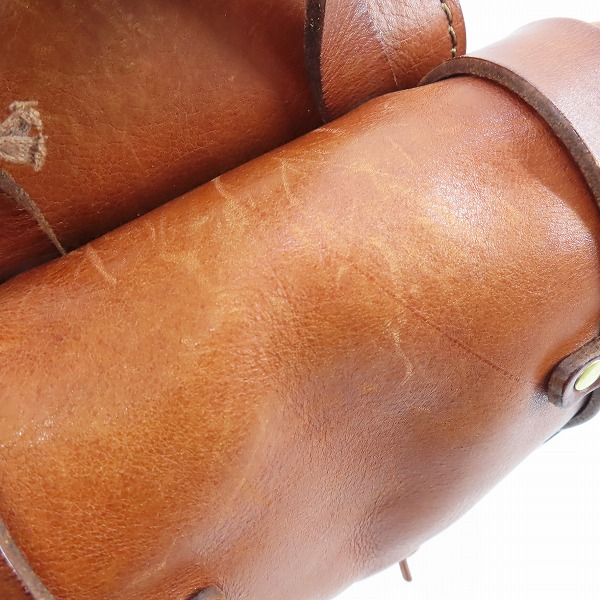 実際に弊社で買取させて頂いたHERZ/ヘルツ 半かぶせの二本ベルト リュック/レザー バックパック R-152の画像 7枚目