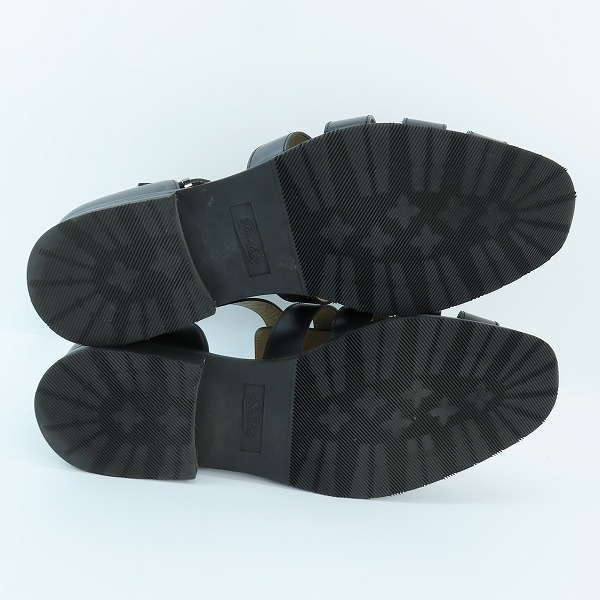 実際に弊社で買取させて頂いたPARABOOT/パラブーツ FERRET/フェレット レザー グルカサンダル ブラック/8の画像 2枚目