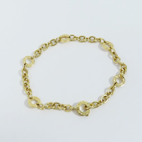 実際に弊社で買取させて頂いたBVLGARI/ブルガリ ブルガリブルガリ AU750/K18YG/イエローゴールド リンクブレスレット の画像 4枚目