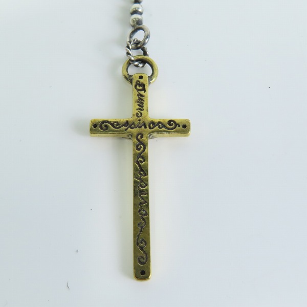 実際に弊社で買取させて頂いた(2)GANGSTERVILLE×Galcia/ギャングスタービル×ガルシア ROSARY/ロザリオ ネックレス シルバー925×ブラスの画像 1枚目