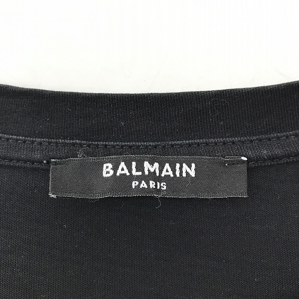 実際に弊社で買取させて頂いたBALMAIN/バルマン ラバーロゴ 半袖Tシャツ EG000BC27/Mの画像 2枚目