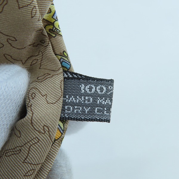 実際に弊社で買取させて頂いたHUNTING WORLD/ハンティングワールド エレファント総柄 ネクタイの画像 4枚目