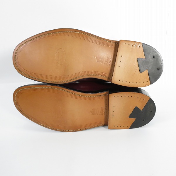 実際に弊社で買取させて頂いたALDEN/オールデン SHELL CORDOVAN LEATHER/シェルコードバンレザー プレーントゥ シューズ 990 7.5Dの画像 2枚目