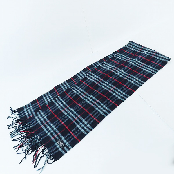 実際に弊社で買取させて頂いたBurberry's/バーバリーズ カシミア100% チェック柄マフラーの画像 3枚目
