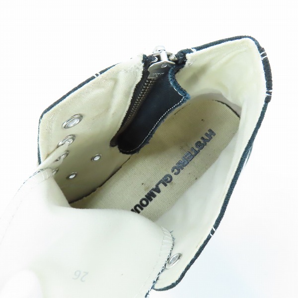 実際に弊社で買取させて頂いたHYSTERIC GLAMOUR/ヒステリックグラマー サイドジップ ハイカットスニーカー/26の画像 4枚目