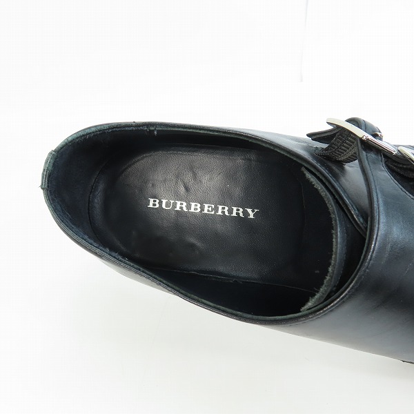 実際に弊社で買取させて頂いたBURBERRY/バーバリー ダブルモンクストラップ ビジネスシュース ブラック BU1541/25cmの画像 4枚目