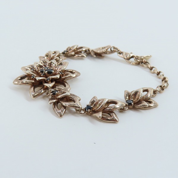 実際に弊社で買取させて頂いたKONRON/コンロン グレースブレスレット シルバーにピンクゴールドコーティングの画像 2枚目