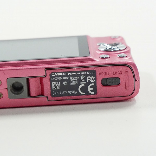 実際に弊社で買取させて頂いたCASIO/カシオ EXILIM EX-Z100 コンパクトデジタルカメラ 動作未確認の画像 7枚目
