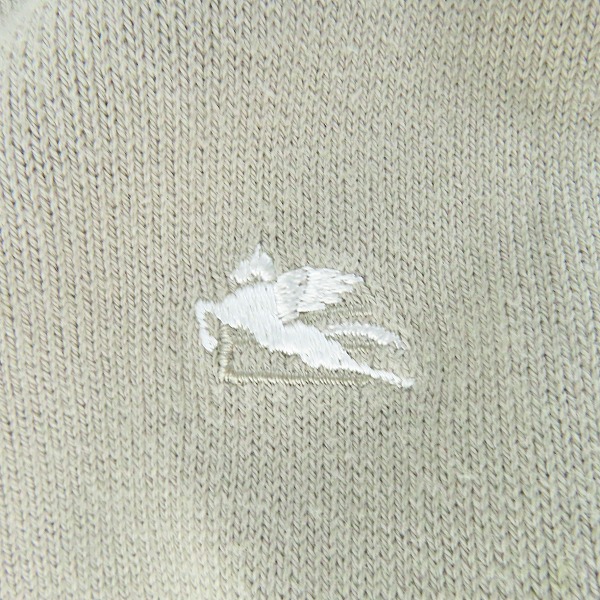 実際に弊社で買取させて頂いたETRO/エトロ 胸ロゴ刺繍 クルーネックニット ベージュ Sの画像 4枚目