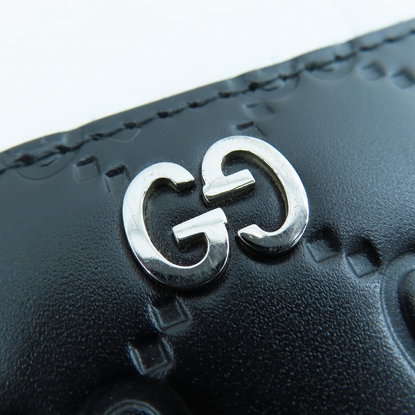 実際に弊社で買取させて頂いたGUCCI/グッチ DORIAN/ドリアン シグネチャーレザー  グッチシマ ラウンドジップ長財布  473928 CWC1N 1000の画像 3枚目