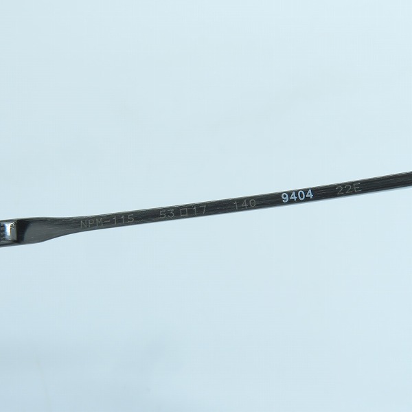 実際に弊社で買取させて頂いた999.9/フォーナインズ 逆Rヒンジ 眼鏡/メガネフレーム NPM-115の画像 5枚目