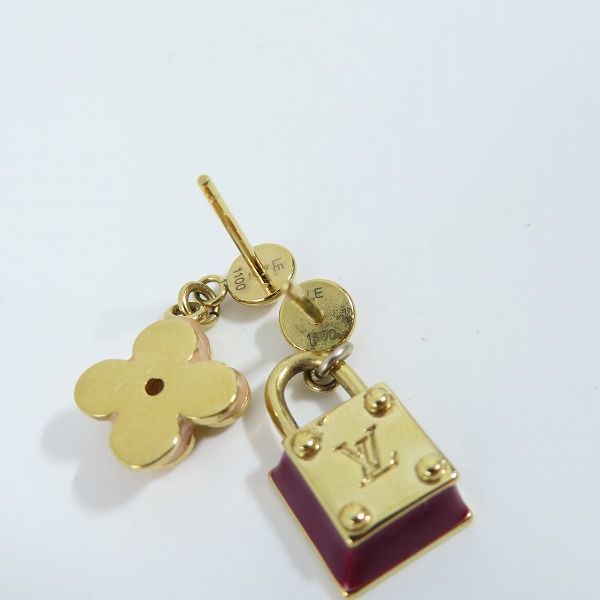 実際に弊社で買取させて頂いたLOUIS VUITTON/ルイ ヴィトン ブークル ドレイユ スウィート チャーム モノグラム ピアス GP ゴールドメッキ M66245の画像 6枚目