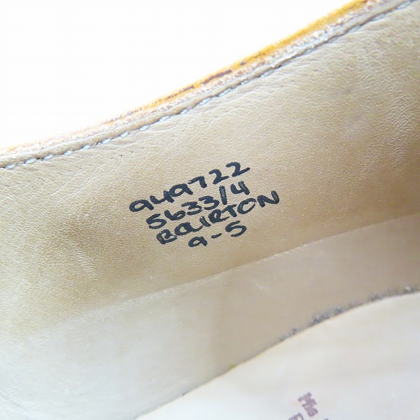 実際に弊社で買取させて頂いたTricker's/トリッカーズ BOURTON/バートン ウィングチップシューズ M5633/9.5の画像 5枚目