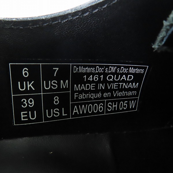 実際に弊社で買取させて頂いたDr.Martens/ドクターマーチン 1461 QUAD ダービー/UK6の画像 5枚目