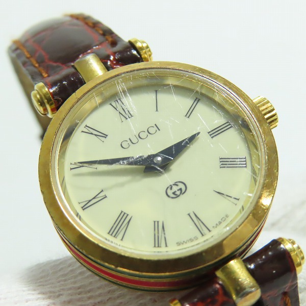 実際に弊社で買取させて頂いたGUCCI/グッチ シェリーライン レディース 腕時計【動作未確認】の画像 5枚目