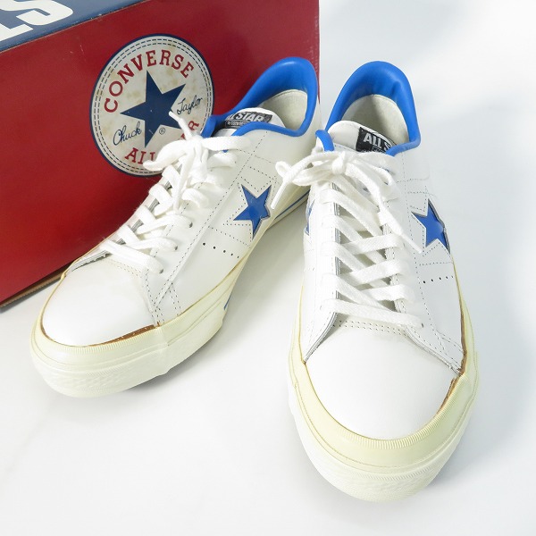 実際に弊社で買取させて頂いたCONVERSE/コンバース 日本製 ONE STAR OX/ワンスター レザーシューズ ブルー/US8