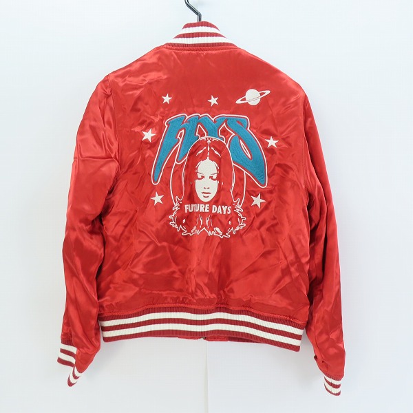 実際に弊社で買取させて頂いたHYSTERIC GLAMOUR/ヒステリックグラマー FUTURE DAYS刺繍 スカジャン 01241AB03/Mの画像 1枚目