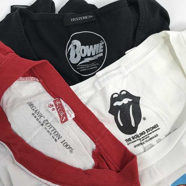 実際に弊社で買取させて頂いた【おまとめ】HYSTERIC GLAMOUR/ヒステリックグラマー THE ROLLING STONES/ David Bowie 等 カットソー メンズ/レディースの画像 2枚目