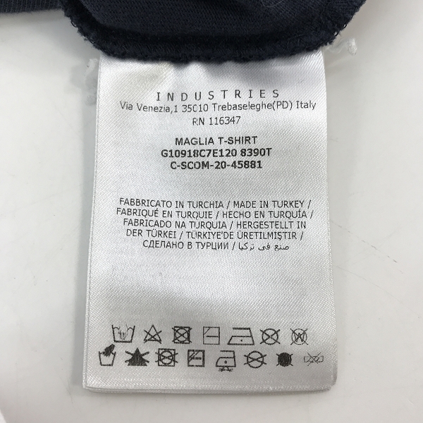 実際に弊社で買取させて頂いた【JPタグ】MONCLER/モンクレール 21SS マグリアロゴ Tシャツ ネイビー G10918C7E120 8390T XLの画像 3枚目