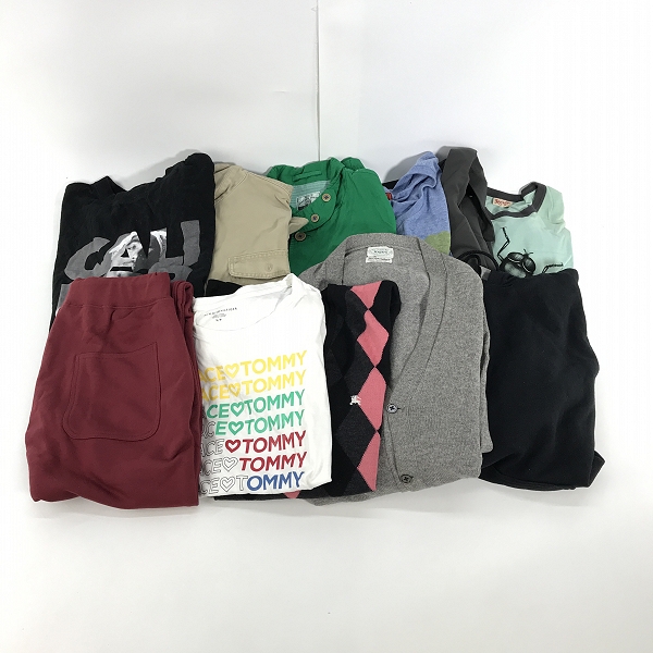 実際に弊社で買取させて頂いた【おまとめ】ユナイテッドアスレ/トミーヒルフィガー/バーバリー 等 スウェットパンツ/Tシャツ/薄手ニット 他