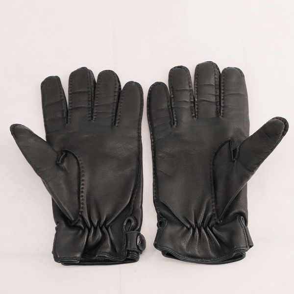 実際に弊社で買取させて頂いたHUNTING WORLD/ハンティングワールド ロゴスナップボタン カウレザー グローブ/手袋 9の画像 2枚目