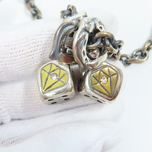 実際に弊社で買取させて頂いた（1）GANGSTERVILLE/ギャングスタービル × galcia/ガルシア DICE TOP/CHIAN SET/ダイス ネックレスの画像 3枚目