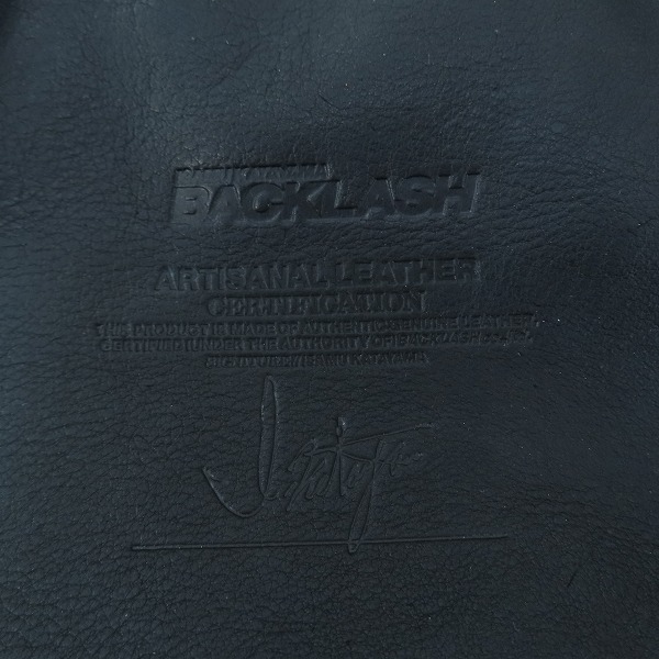 実際に弊社で買取させて頂いたISAMU KATAYAMA BACKLASH×GUIDI/バックラッシュ×グイディ バイソンレザー バックパック 250-02の画像 3枚目