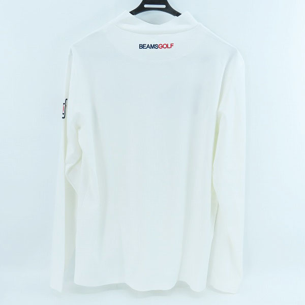 実際に弊社で買取させて頂いた 【未使用】BEAMS GOLF/ビームスゴルフ ORANGE LABEL/スターフラッグロゴツアーモックネックシャツ 82-14-0004-444/XLの画像 1枚目