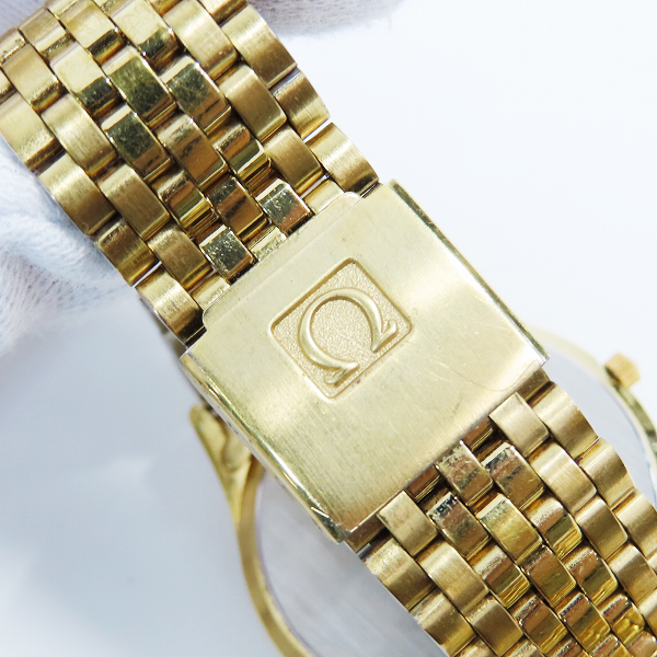 実際に弊社で買取させて頂いたOMEGA/オメガ Seamaster/シーマスター デイト 金文字盤 クォーツ 腕時計【動作未確認】の画像 7枚目