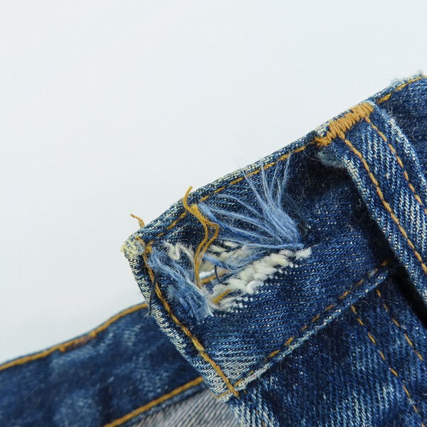 実際に弊社で買取させて頂いたLEVI'S/リーバイス ヴィンテージ 501 66前期 ボタン裏刻印6 スモールe ボタンフライ デニムパンツの画像 6枚目