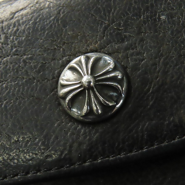 実際に弊社で買取させて頂いたCHROME HEARTS/クロムハーツ WAVE/ウェーブウォレット クロスボタン/長財布の画像 8枚目