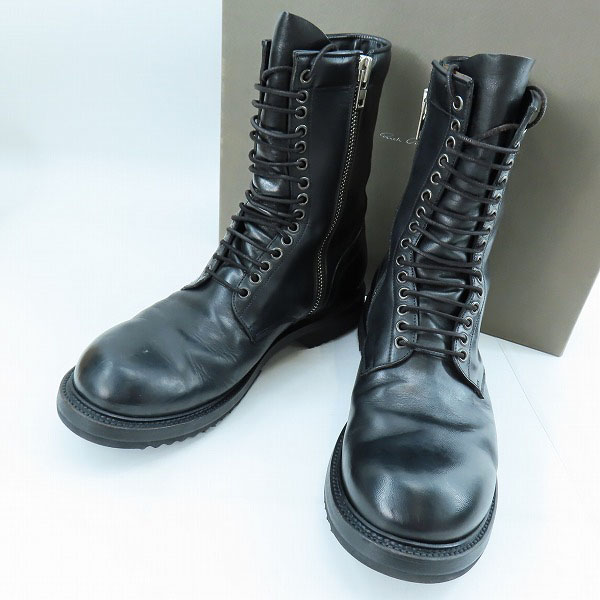 実際に弊社で買取させて頂いたRick Owens/リックオウエンス Low Army Boot レースアップ コンバットブーツ RU15F7856LCL/43