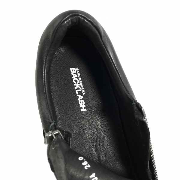 実際に弊社で買取させて頂いたISAMUKATAYAMA BACKLASH/バックラッシュ TRINITY ステアーヌバック レザー スニーカー 618-04  26.0の画像 4枚目