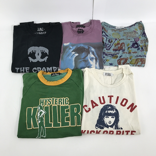 実際に弊社で買取させて頂いた【おまとめ】HYSTERIC GLAMOUR/ヒステリックグラマー THE ROLLING STONES/THE CRAMPS 等 カットソー メンズ/レディース