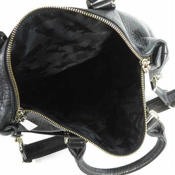 実際に弊社で買取させて頂いたaniary/アニアリ 裏地迷彩柄 レザー 2way ショルダー/トートバッグの画像 4枚目