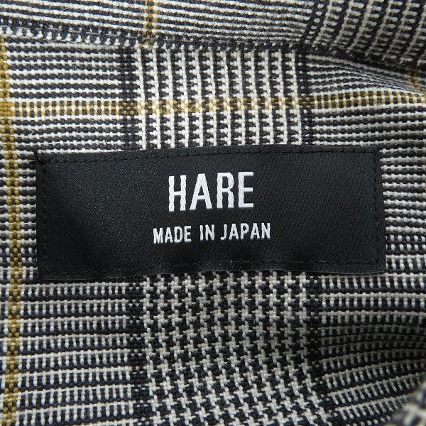 実際に弊社で買取させて頂いたHARE/ハレ オーバーサイズ シャツ ジャケット チェック Fの画像 2枚目