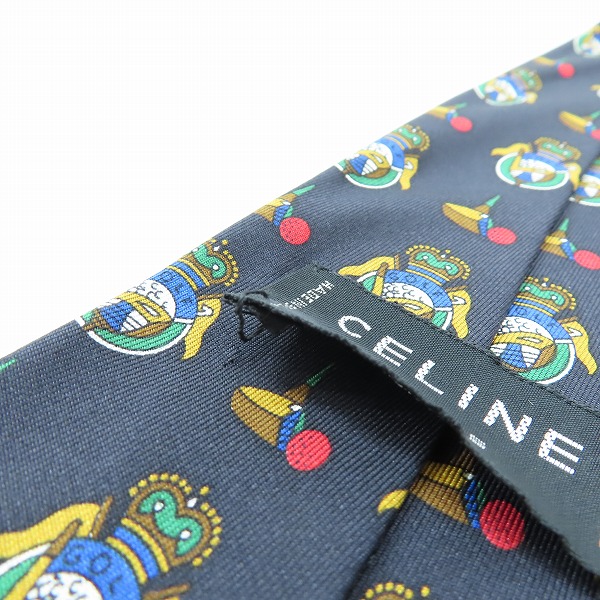 実際に弊社で買取させて頂いたCELINE/セリーヌ 総柄 シルクネクタイの画像 4枚目