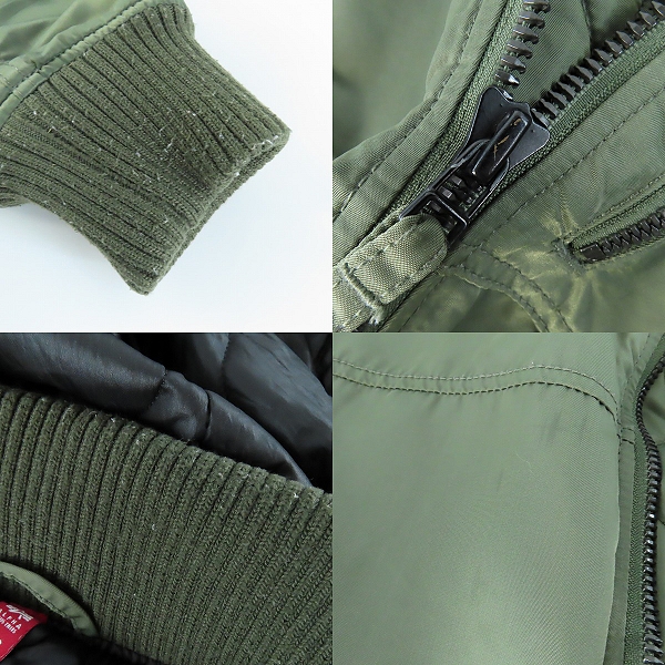 実際に弊社で買取させて頂いたALPHA INDUSTRIES/アルファインダストリーズ フライトジャケット TA1468-003/Lの画像 8枚目