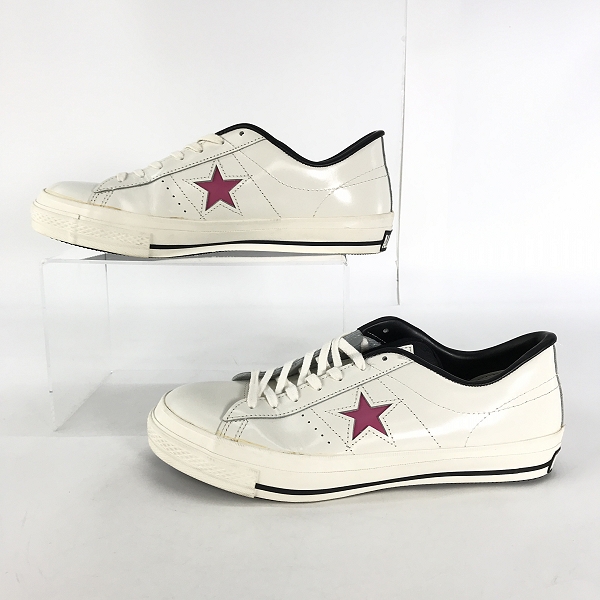 実際に弊社で買取させて頂いたCONVERSE/コンバース ワンスター ホワイト ピンク OX 日本製 /10.5の画像 3枚目