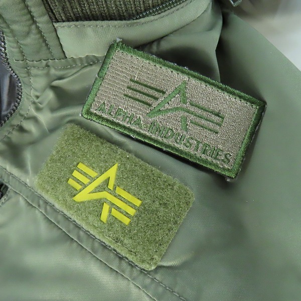 実際に弊社で買取させて頂いたALPHA INDUSTRIES/アルファインダストリーズ フライトジャケット TA1468-003/Lの画像 6枚目