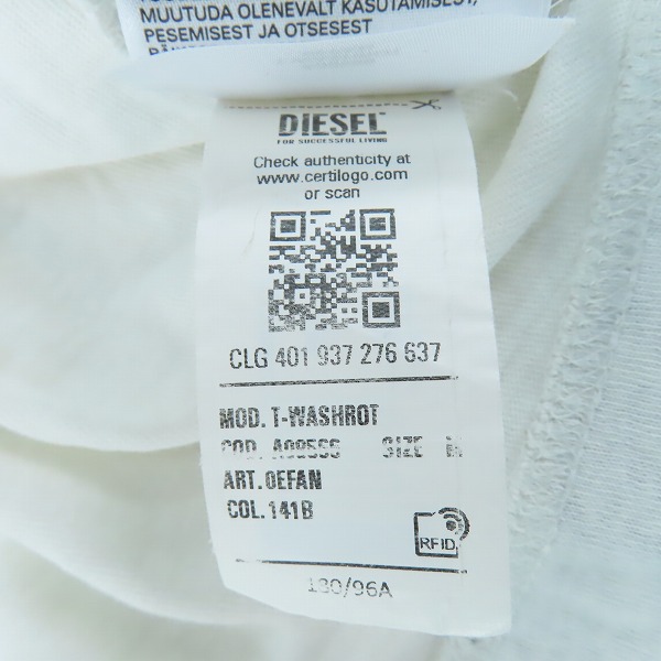 実際に弊社で買取させて頂いたDIESEL/ディーゼル  Tシャツ カットソー WASHROT Mの画像 6枚目